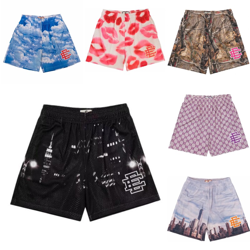 New Summer Ee Eric Emmanuel Basic Mesh Short Classic Printed Sports Shorts Men's Gym Basketball