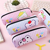 Cartoon capacious cute universal pencil case with zipper for elementary school students, with little bears, wholesale