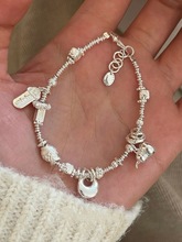 999纯银小胖福葫芦碎银子手链女轻奢小众精致盘缠手饰情人节礼物