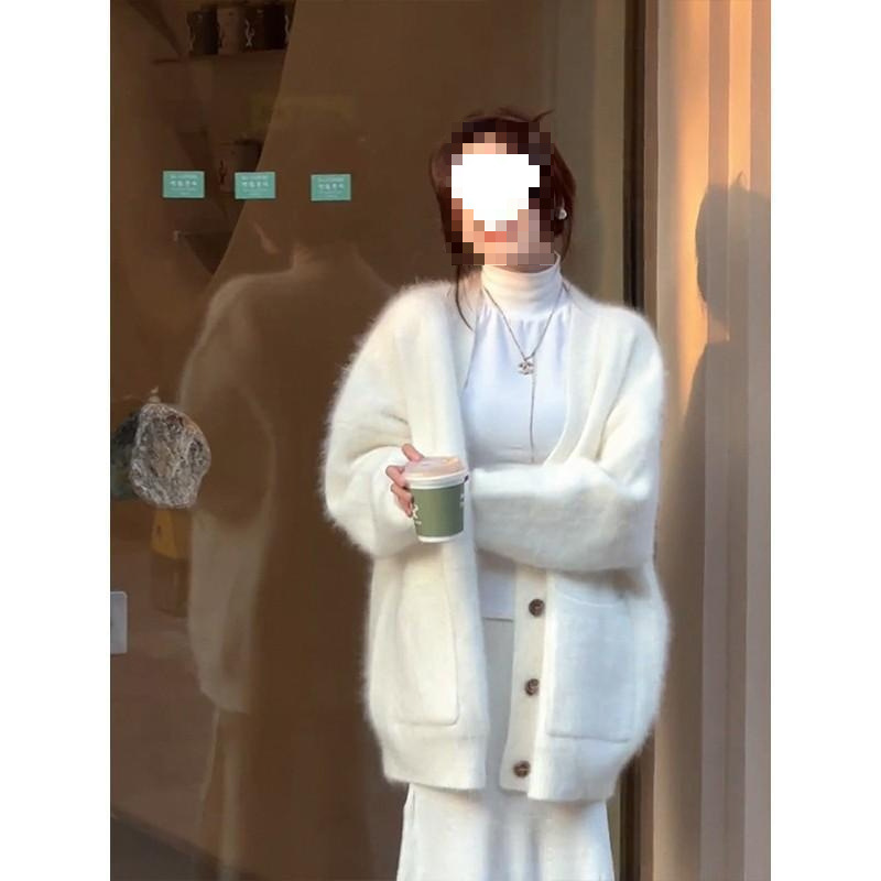 Japanese-Style Lazy Style Furry Thick Sweater Cardigan for Women, Fashionable and Trendy, Spring Collection, Direct from the Factory