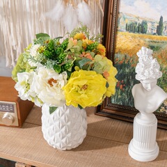 手捧花牡丹手札花束仿真花廠家家居裝飾玫瑰花牆INS假花DY7-15