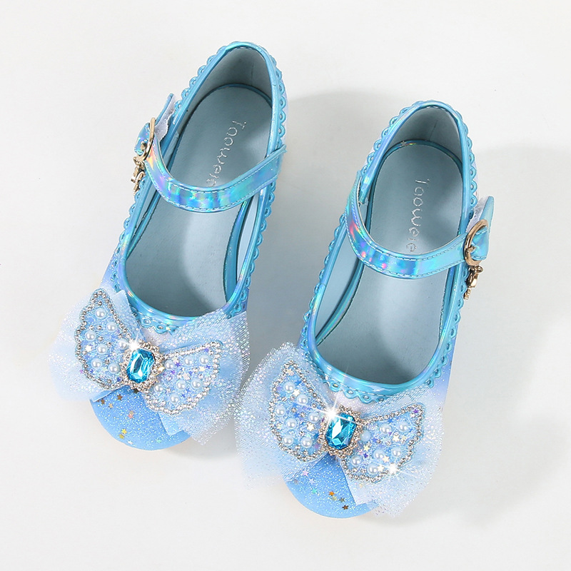 Zapatos de Cristal de Princesa para Niñas de Cuero Sintético PU con Tacón Alto image 6