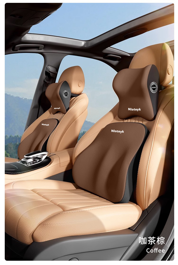 Car Headrest Memory Foam Neck Pillow Lumbar Support Driver's Seat Lumbar Cushion Lumbar Support Car Cervical Pillow Comfortable Support