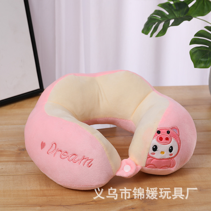 u型枕护颈可拆洗颈椎记忆棉脖枕u形枕头可爱头枕靠枕脖子车用睡枕|undefined