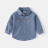 Autumn children's comfortable trend shirt for boys for leisure, Korean style, long sleeve