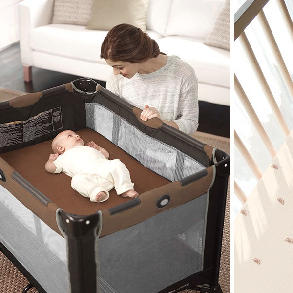 Nuevos productos transfronterizos de tela de algodón, cama de algodón para bebés de color sólido, cama de algodón de doble capa, sábanas suaves y transpirables