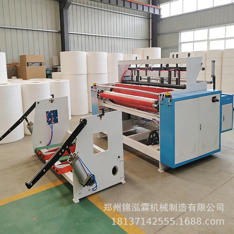 Toilet paper manufacturing machine, double-layer paper rewinding machine, embossed tissue processing machine