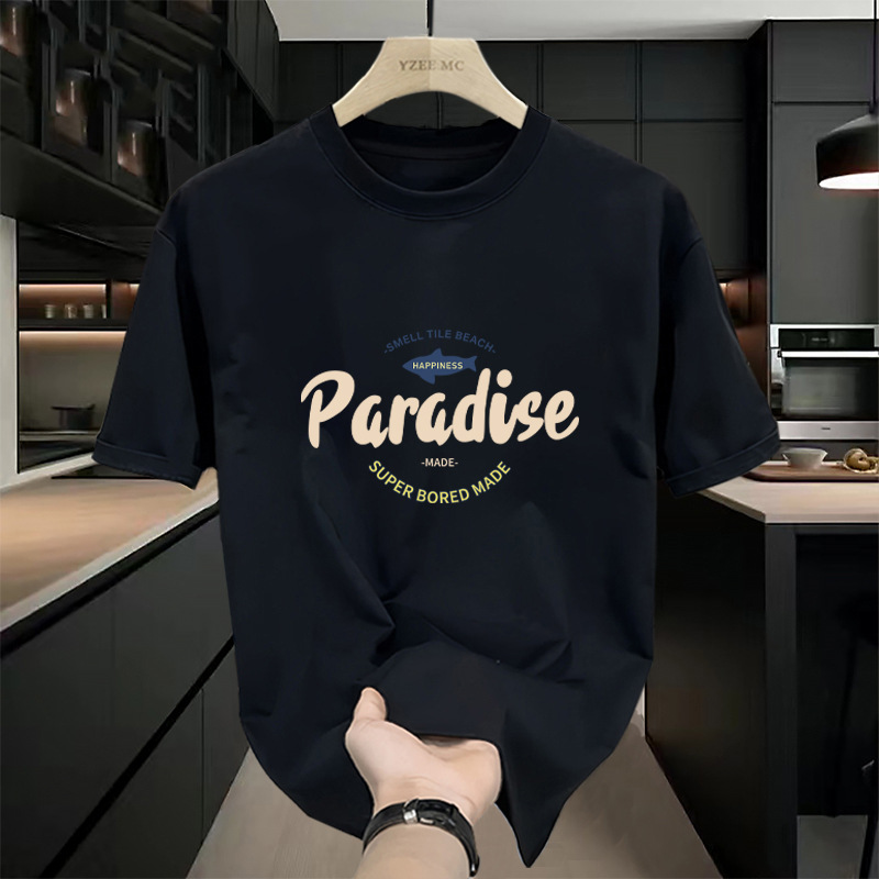 Black, cotton, with short sleeve, 100% cotton
