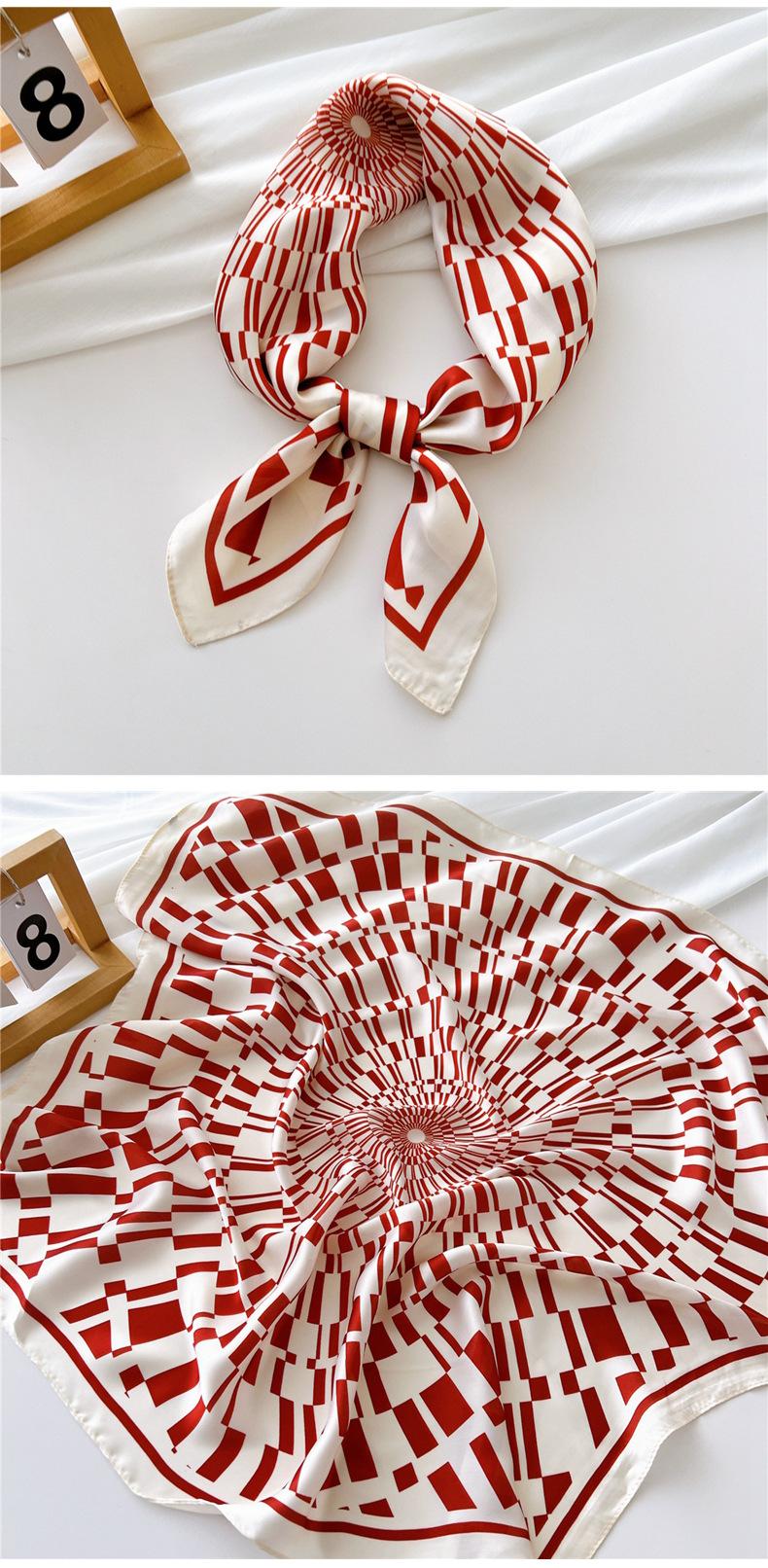 Women's Elegant Geometric Polyester Printing Silk Scarves display picture 6