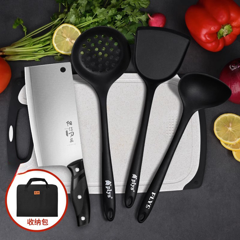 Kit de cortadores de verduras cocina cuchillo de cocina doméstico tablero de cocina 2 en 1 tabla de corte de fábrica super afilada dormitorio
