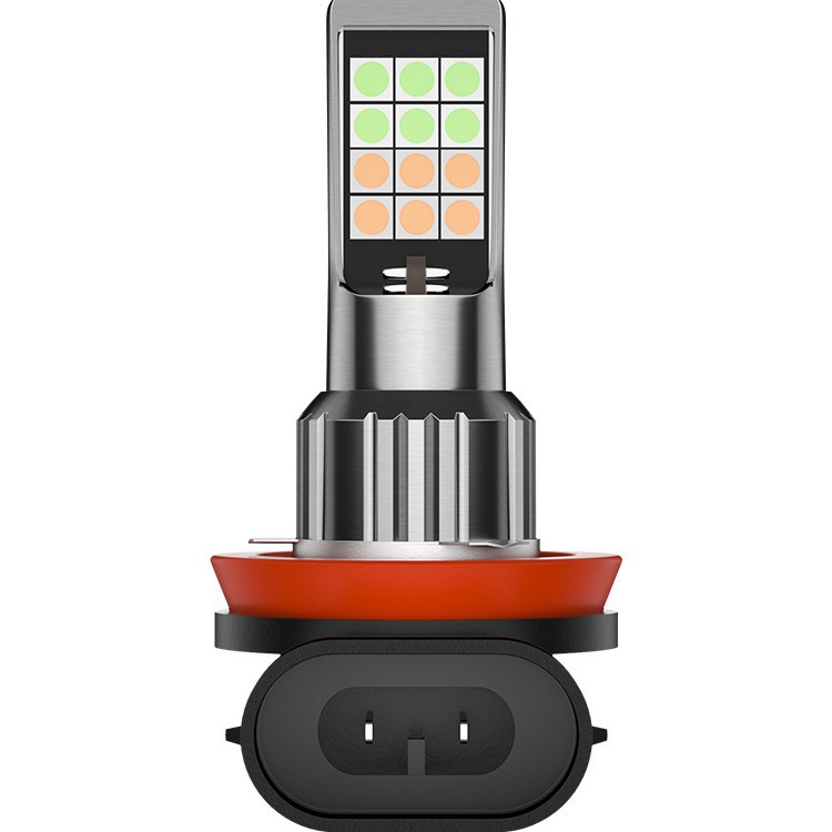Nuevo coche LED de dos colores antiniebla 9005H8H11H7H3 Luz de oro 881 flash 880 Cal lámpara modificada