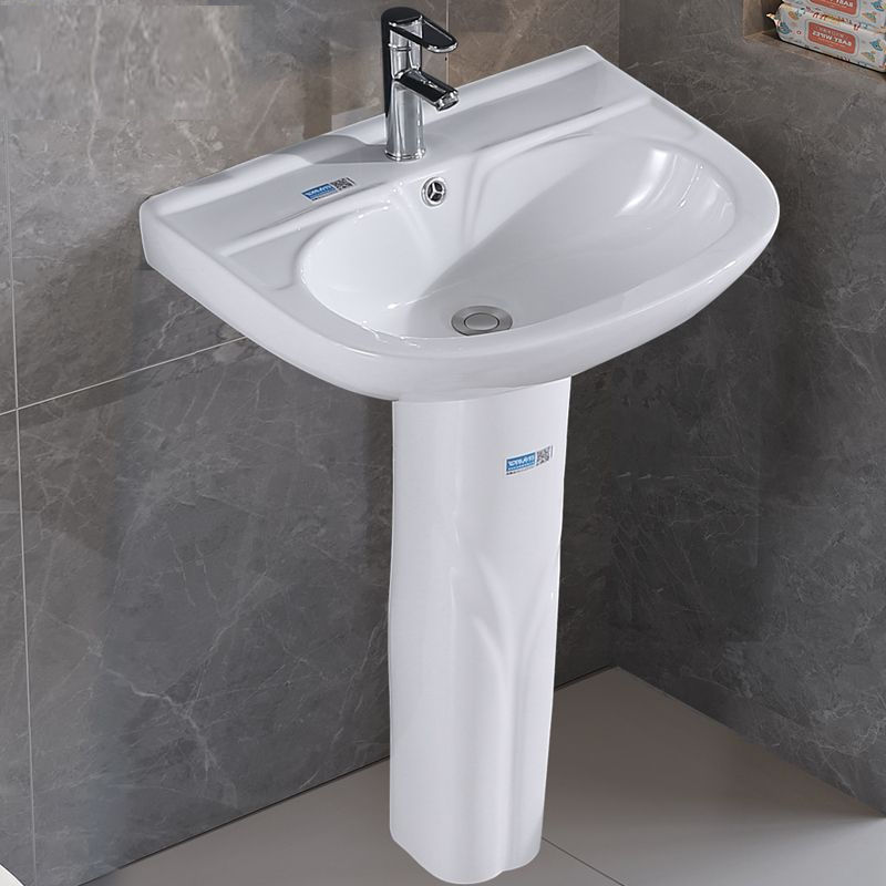 Floor-Standing Washbasin Pedestal Basin Washbasin Corner Balcony Basin Triangle Small Apartment Mini Bathroom Mouthwash Basin