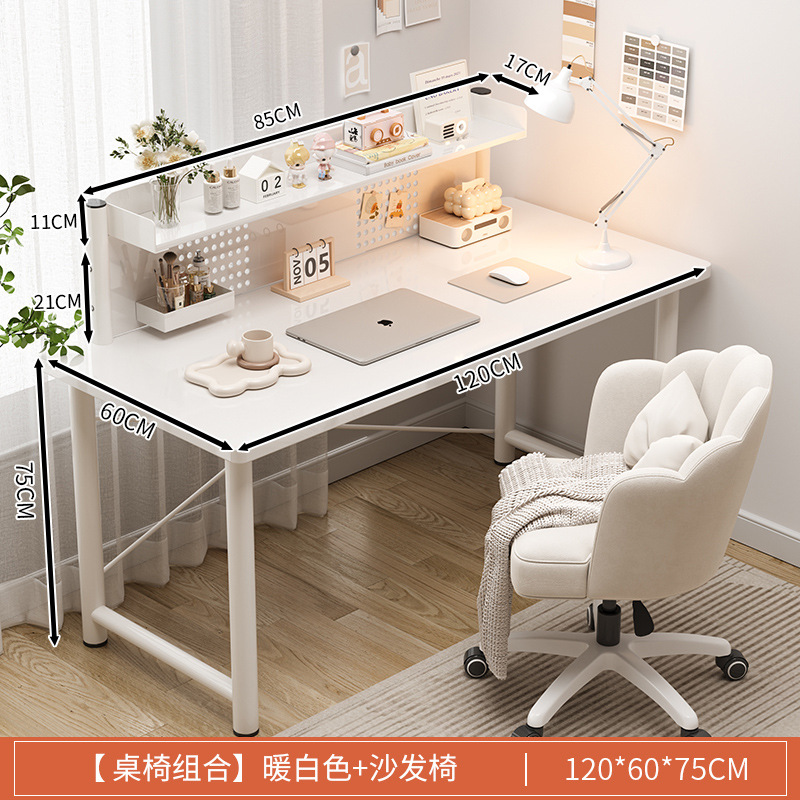 Escritorio de la computadora escritorio estantería escritorio integrado dormitorio hogar Escritorio de oficina individual Workbench estudiante estudio Escritorio
