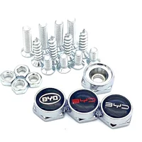 Автомобильный номерной знак BYD держит уплотнение номерного знака винт металлический модифицированный номерной знак противоугонный декоративный чехол
