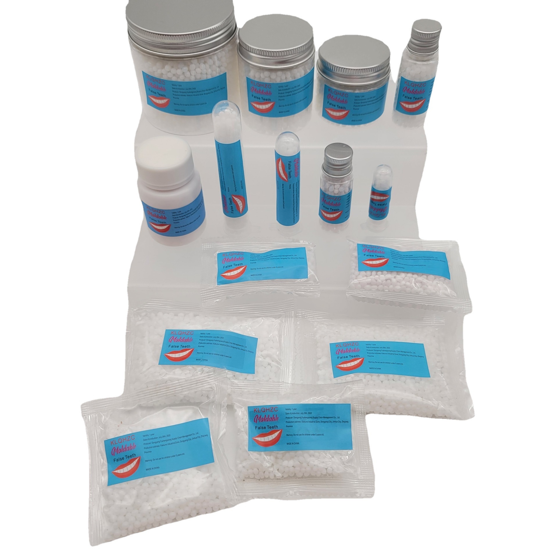 Cross-border DIY dientes falsos accesorios de la mascarada de Halloween sólido teether relleno dientes pegamento agujero relleno dientes falta de pegamento