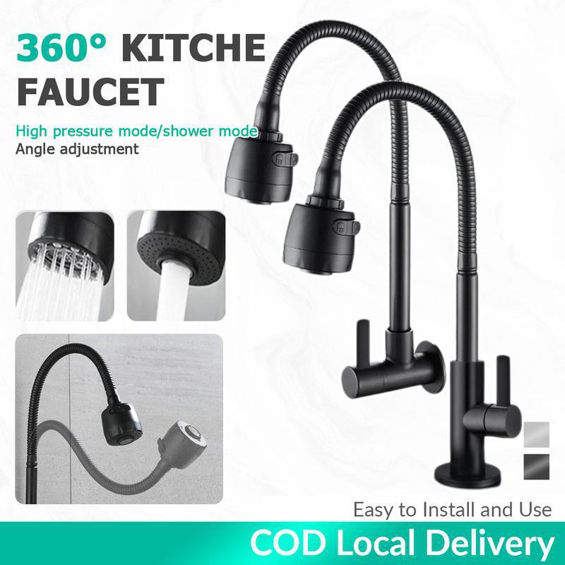 Cross-Border Wholesale In-Wall Kitchen Faucet Single Cold Household Kitchen Faucet Sink Laundry Sink Anti-Splash Artifact