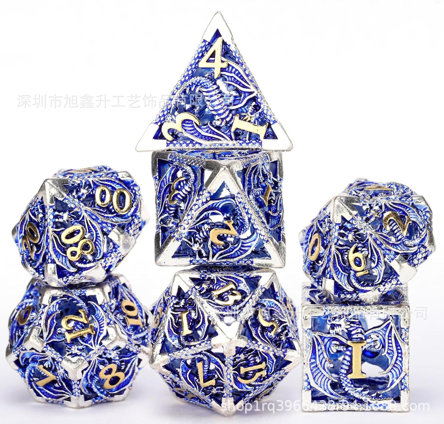 Kesulu metal hueco dragón Dados DND dragón y ciudad subterránea corriendo grupo juego de mesa multi-Cara dados digitales al por mayor D20