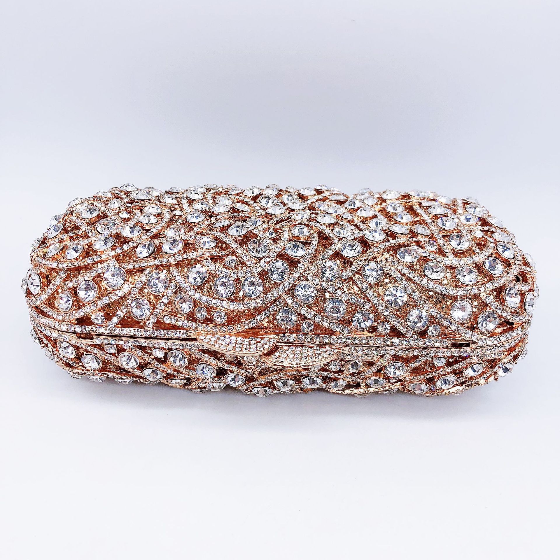 Transfronterizos nuevos bolsos de cena de diamantes de cadena de código bolsos tridimensionales de moda bolsos de banquete europeos y estadounidenses bolsos de mano de diamantes clutch new