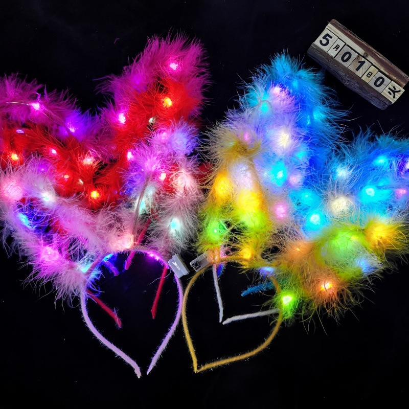 Concierto de palos fluorescentes estrella pentagonal brillante azul brillante aro de cabello flash stick props de la fiesta