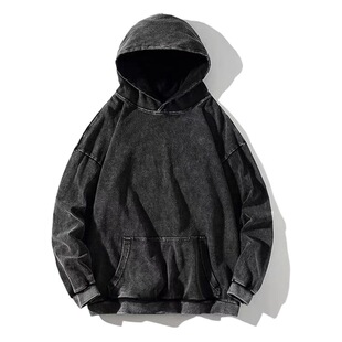 Foreign trade cross-border Amazon European and American wish men's clothing summer and autumn casual distressed sweater wholesale heavy T-shirt
