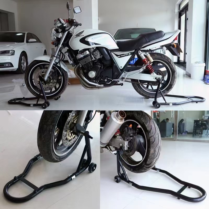 Wholesale motorcycle stands, motorcycle front and rear wheel stands, motorcycle lift stands, motorcycle parking stands, parking racks