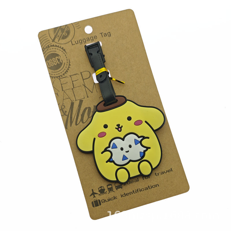 Sanrio animación gran ojo rana jade Gui perro mono pequeño elefante etiqueta de equipaje identificación colgante