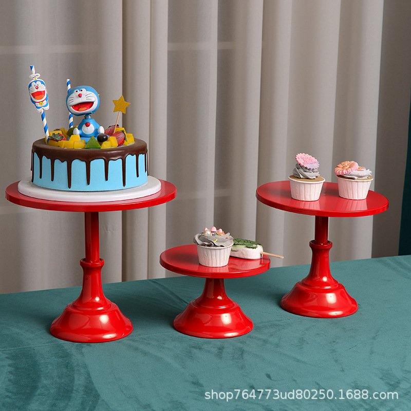 Juego de Bandejas para Postres de 3 Piezas en Hierro Forjado para Eventos