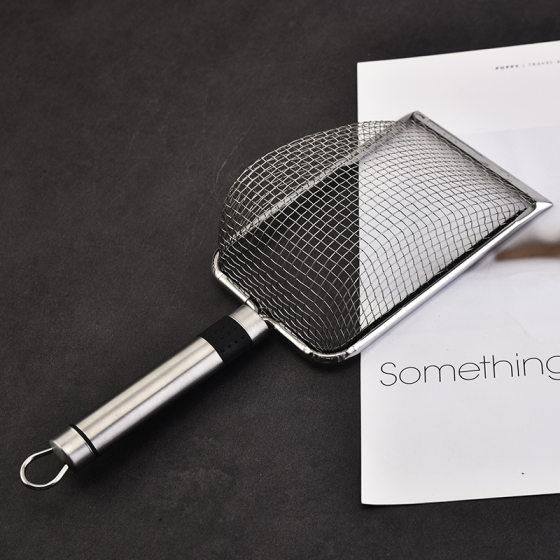 Manufacturer in stock stainless steel cat litter shovel small hole bentonite mineral sand rutin chicken shovel strainer shovel pet supplies