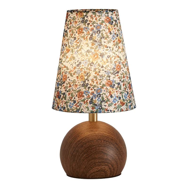 Lámpara de Mesa de Madera Retro 521L Bambú y Madera Luz nocturna, Luz ambiental para Dormitorio y Sala de Estar