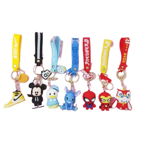 Wholesale QR Code Scanning Small Gift Cartoon 3D Keychain for Student Class Gift Awards Creative Silicone Strap