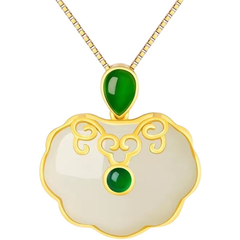 Пряжка из яшмы серебряный замок