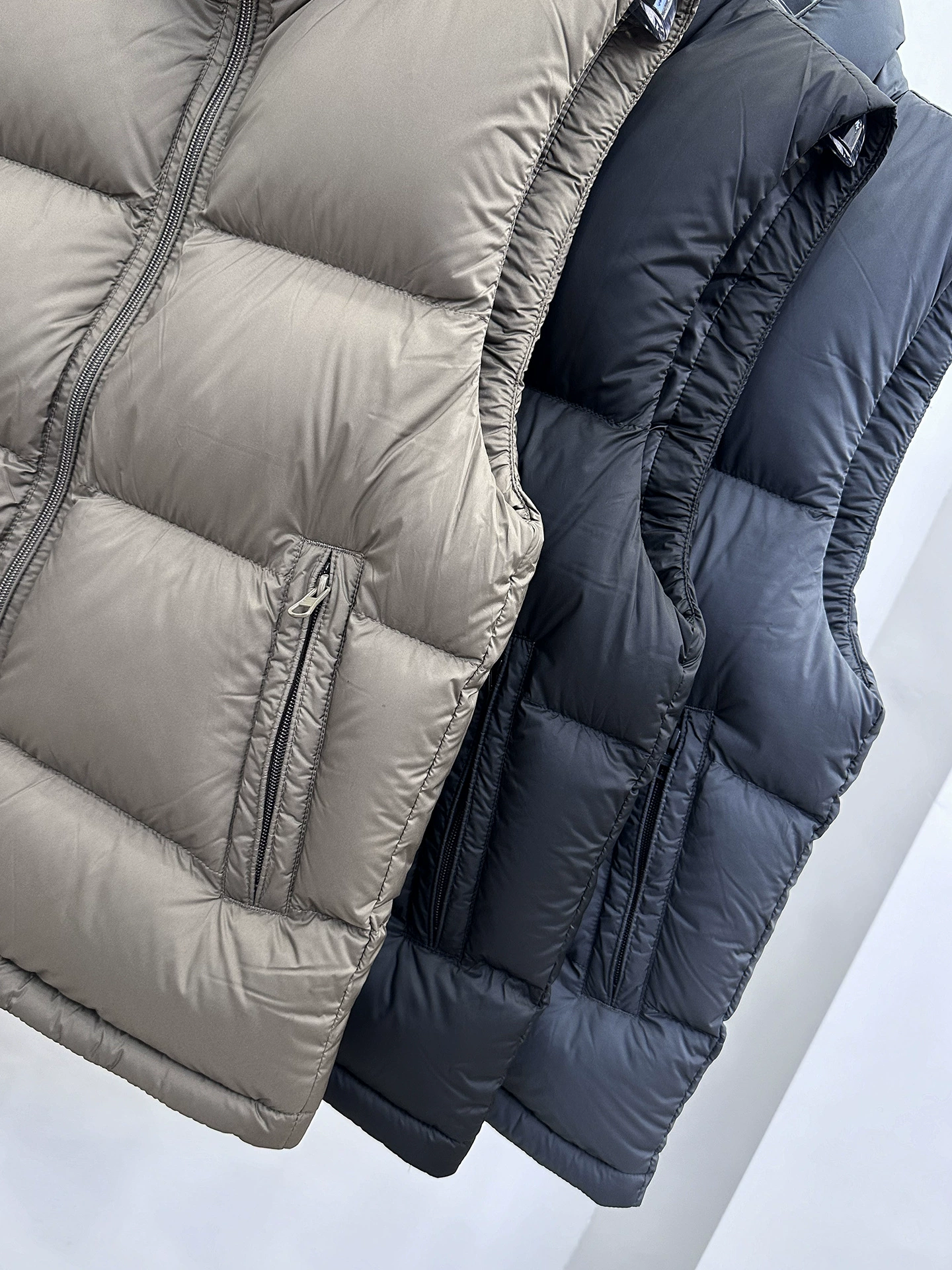 Men's velvet vest with down, soft down jacket sleevless, increased thickness, feather stuffing, duck down