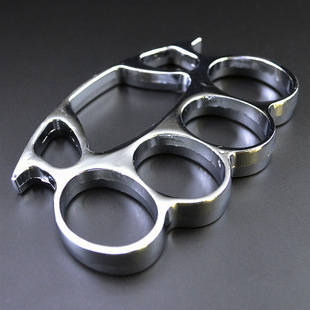 Thickened Large Finger Ring Self-Defense Tool Legal Four-Finger Hand Support Ring Iron Fist Protection Window Breaker