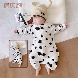 Baby Nightgown Spring and Autumn Cotton Four Seasons Baby Nightgown Infant Anti-kick Autumn and Winter Baby Nightgown Men's and Women's Treasure Sleeping Bag