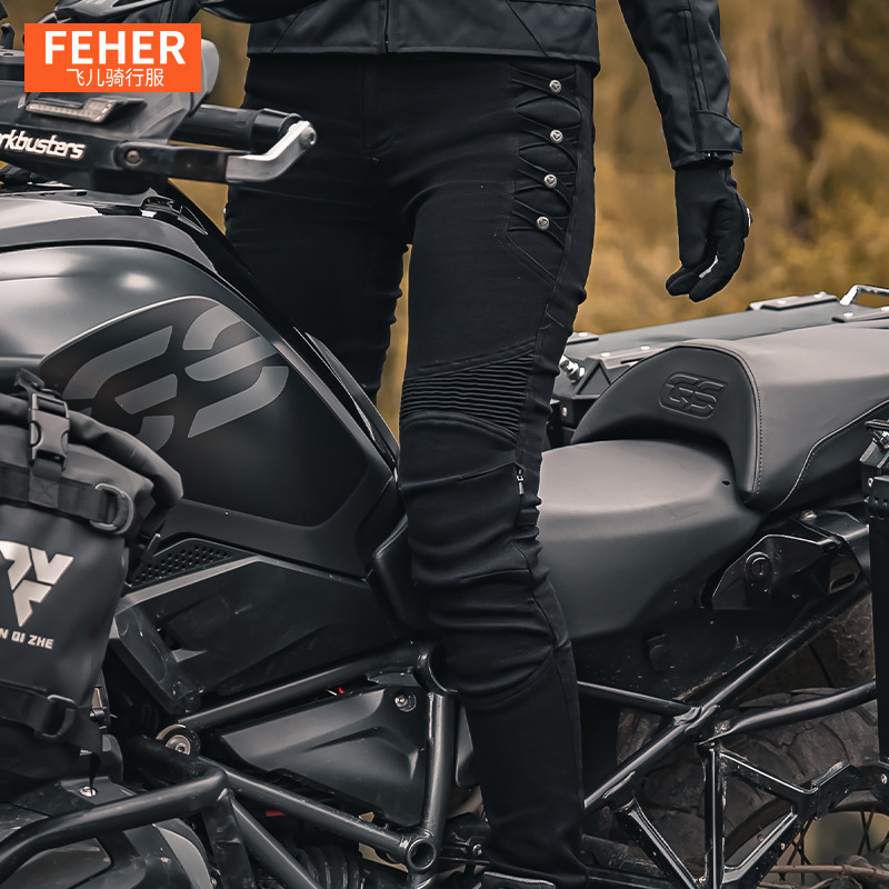 Feher Women's Motorcycle Riding Pants Slim Fit Stretch Biker Pants Anti-Fall Waterproof Motorcycle Long Pants Feher Women's Motorcycle Riding Pants Slim Fit Stretch Biker Pants Anti-Fall Waterproof Motorcycle Long Pants