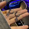 Asymmetrical silver needle, fashionable earrings, silver 925 sample, Japanese and Korean, internet celebrity