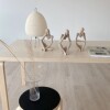 Modern and minimalistic Scandinavian jewelry, bookshelf for office, decorations, layout