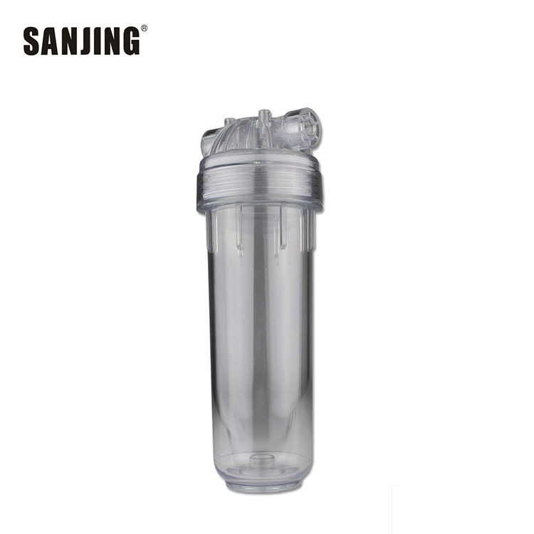 10-pulgadas italiano 2 minutos 4 minutos botella transparente purificador de agua grado alimenticio PET doble sello anillo de presión cartucho de filtro