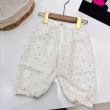 兰巴兔A类2026新款儿童裤子夏款防蚊裤松紧裤腰时尚 外出服婴童装