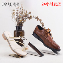 玲隆道具鞋子展示架鞋店鞋架中岛台面服装男鞋皮鞋摆放女鞋钛金