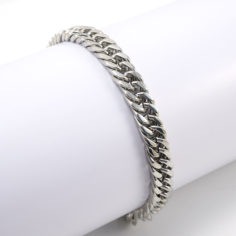 Geometric Pattern Men'S Gender Simple Style Geometric Stainless Steel Bracelets Plating Stainless Steel Bracelets