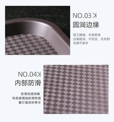 中式塑料托盤長方形多用途餐飲食堂快餐盤1014黑棕兩色批發