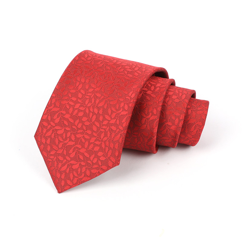 Corbata de hombre jacquard bordado 8CM poliéster seda corbata tejida hombre sentido superior l corbata logo diseño y producción
