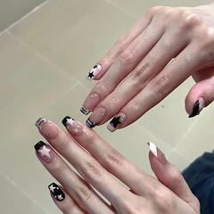 網紅美甲貼片甜酷風星星法式穿戴甲指甲片學生辣妹假指甲甲片成品