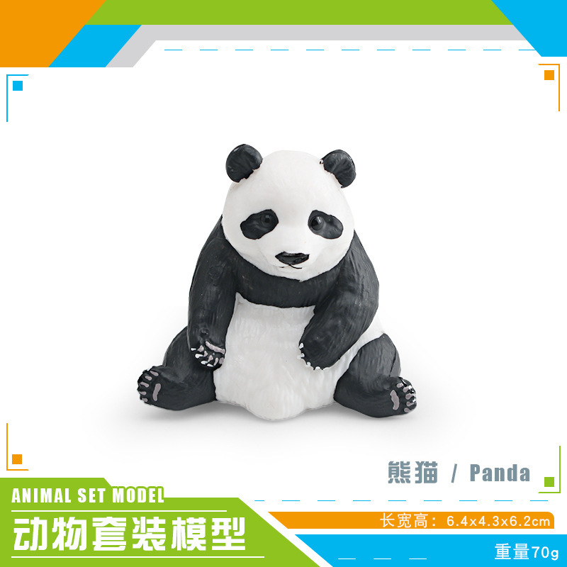 Transfronterizos mini simulación perro de madera panda cerdo conejo blanco serpiente blanca hámster nutria foca animal adornos modelo juguete