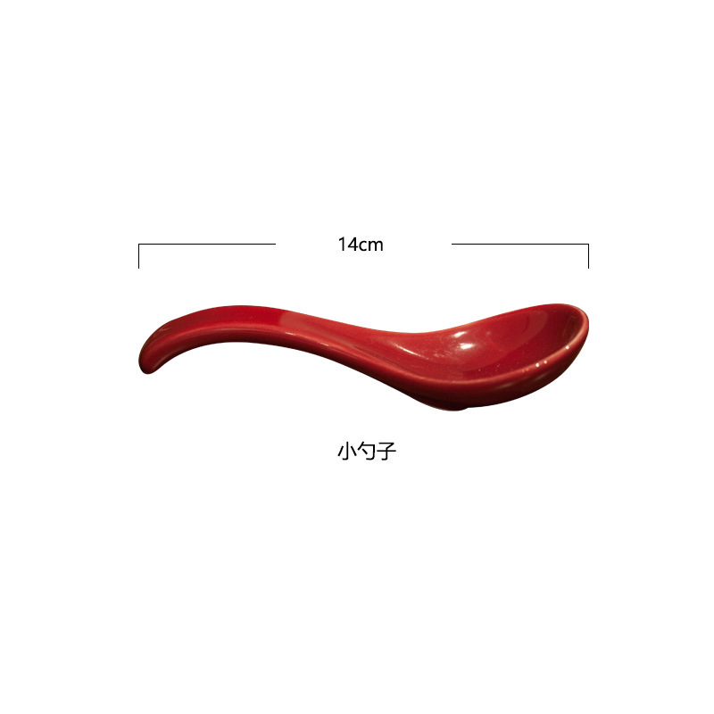 QY 빨간 작은 숟가락