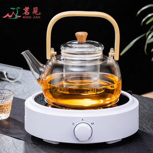 Cross-border net red direct broadcast induction cooker electric ceramic stove small boiling tea stove 110V220 household tea set mini