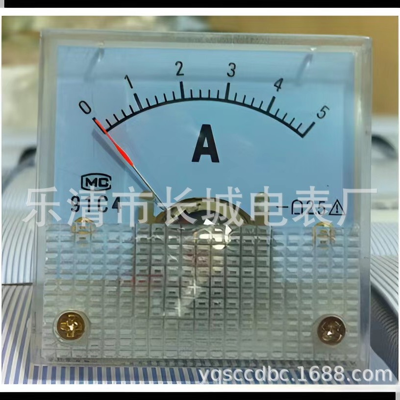 长城电表厂91C4   5A  直流指针电流表  45*45
