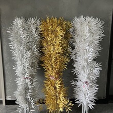 加密仿真金竹子毛竹金竹叶子橱窗商场婚庆布景软装摆件金色细水竹