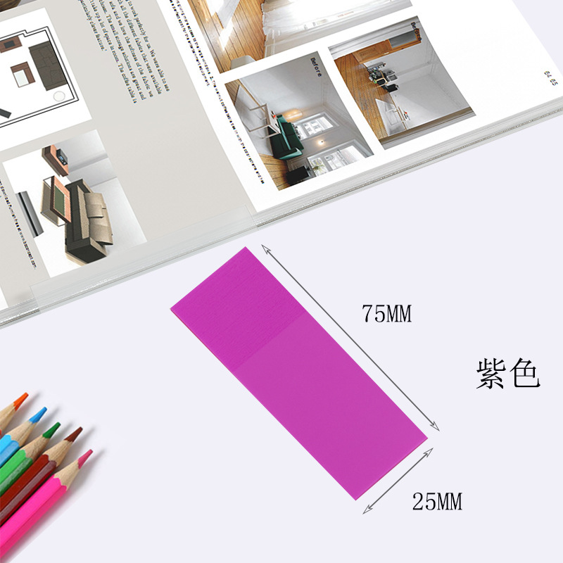 Bloc de notas colorido fluorescente para mascotas, fuerte viscosidad, impermeable, transparente, nota adhesiva, ladrillo adhesivo de índice de alto valor para estudiantes